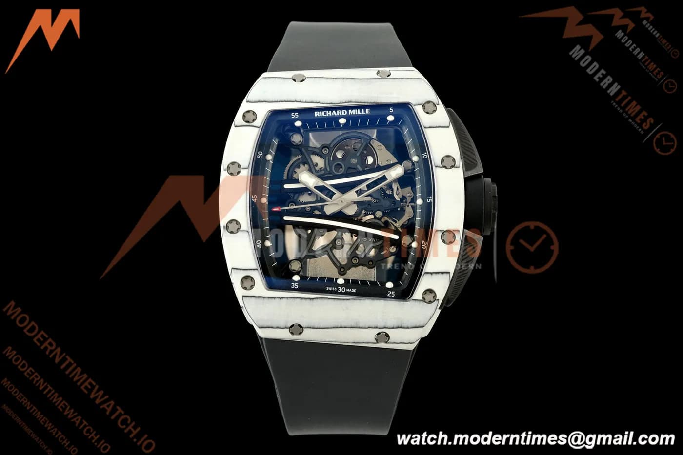 Richard Mille - RM061 Yohan Blake White NTPT Black Skeleton RF Free Sprung Titanium RMUL2