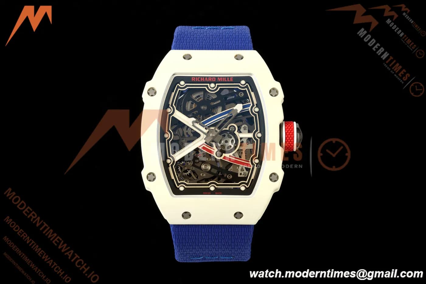 Richard Mille - RM67-02 Alexis White NTPT Blu/Red/Wht/Blk Skeleton AVF CRMA7