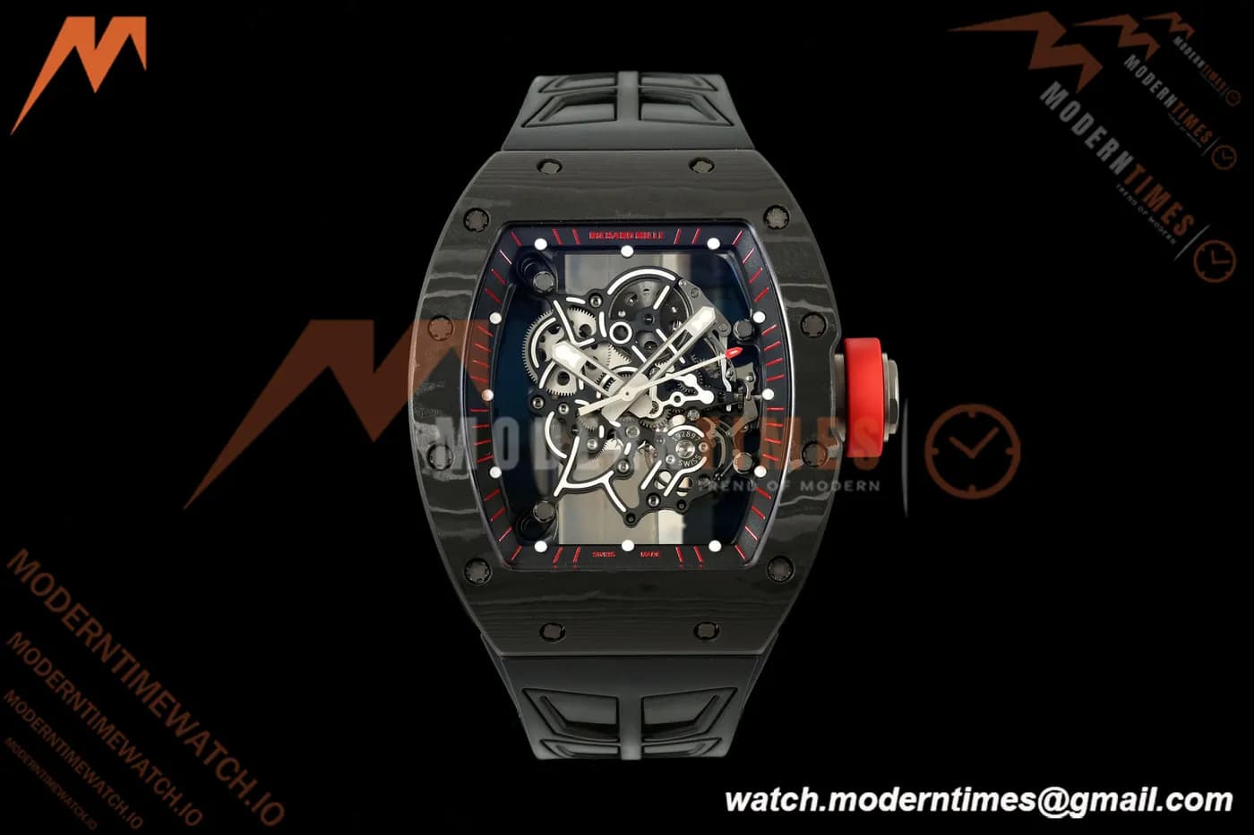 Richard Mille - RM055 Bubba Watson Dark Legend Black NTPT/RU Black Rehaut Skeleton Boss Vaucher RMUL2 Free Sprung