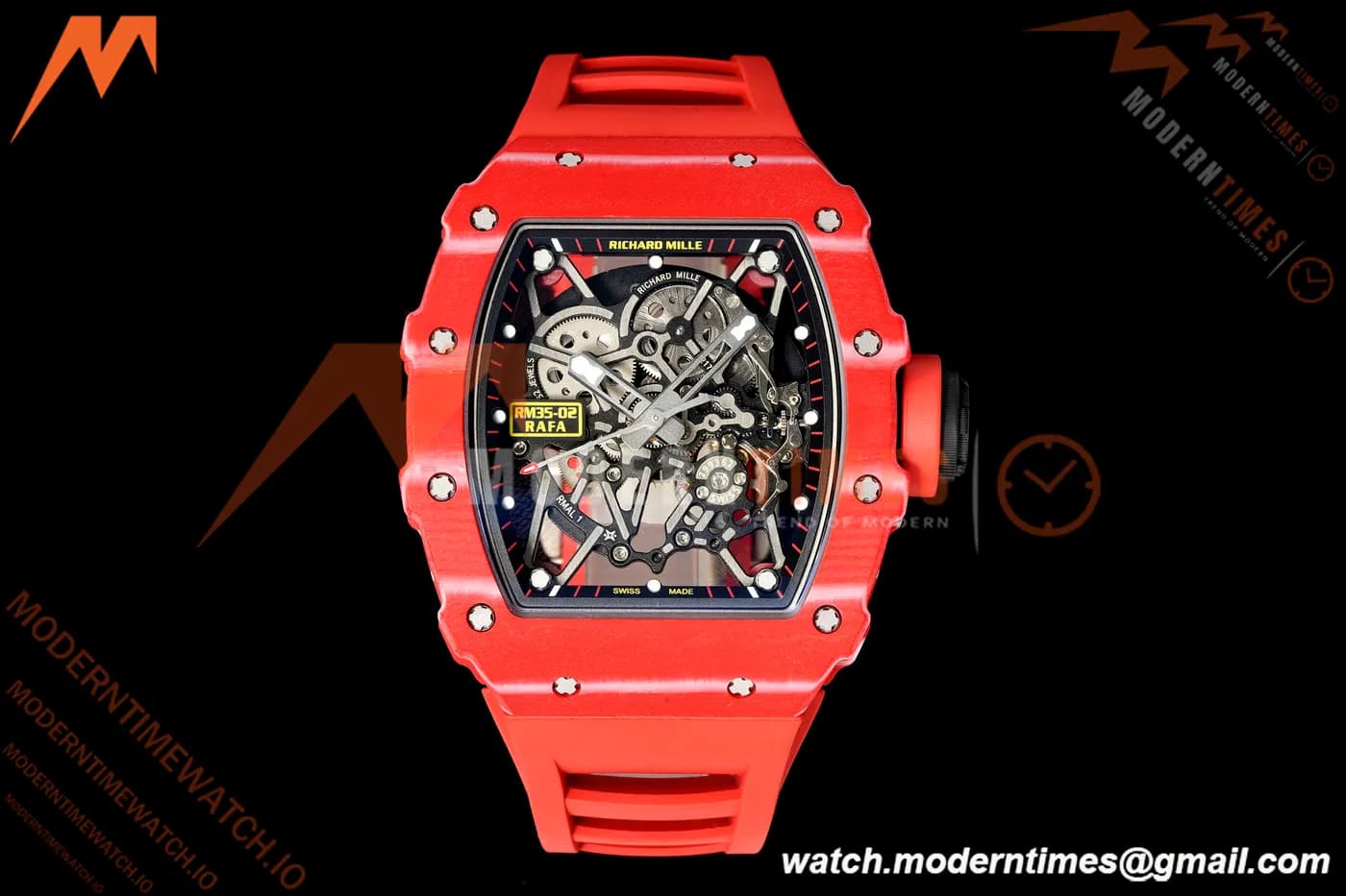 Richard Mille - RM35-02 Rafael Nadal Red NTPT/Red RU Skeleton Dial MILLEF RMUL1