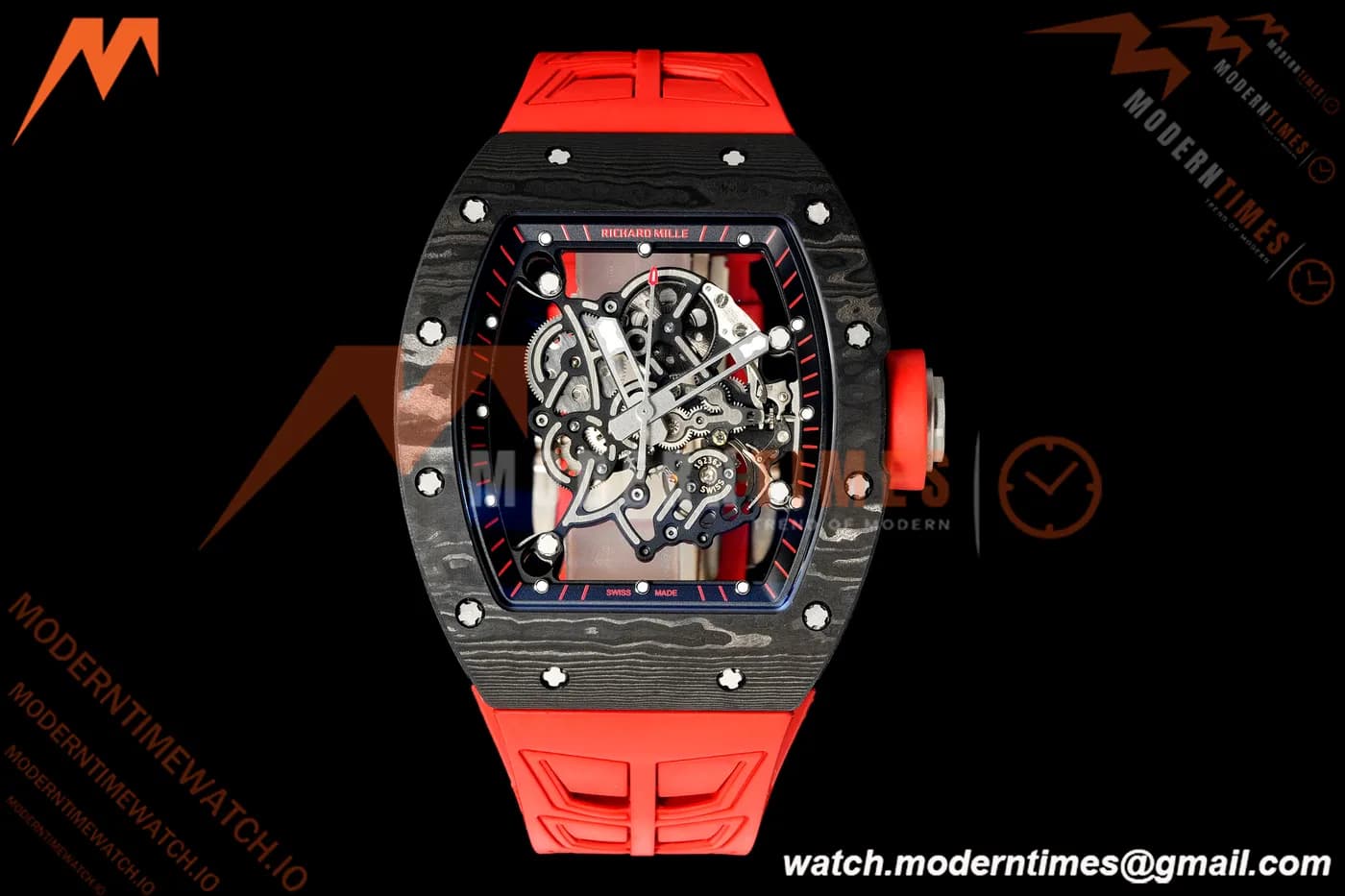 Richard Mille - RM055 Bubba Watson Black NTPT/Red RU Skeleton Dial MILLEF RMUL2
