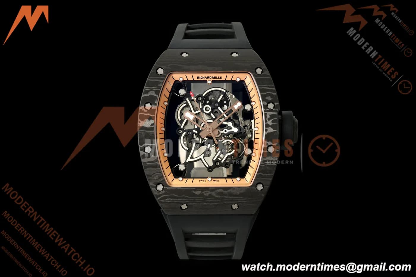 Richard Mille - RM055 Bubba Watson Asia Edition Black NTPT/RU BLK/RG Skeleton MILLEF RMUL2