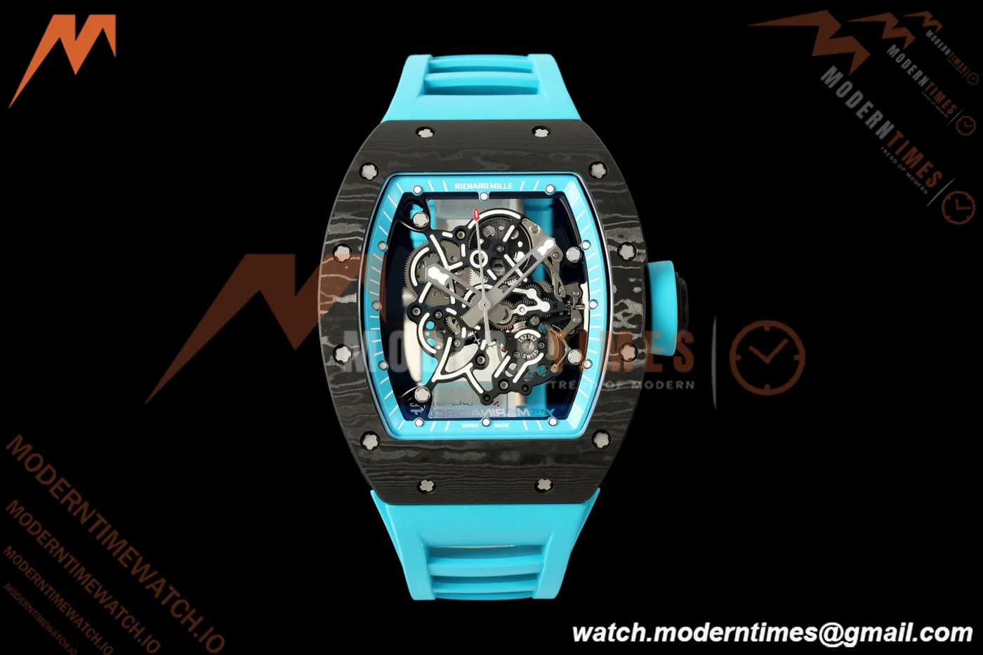 Richard Mille - RM055 Bubba Watson Black NTPT/Blu RU Skeleton Dial MILLEF RMUL2