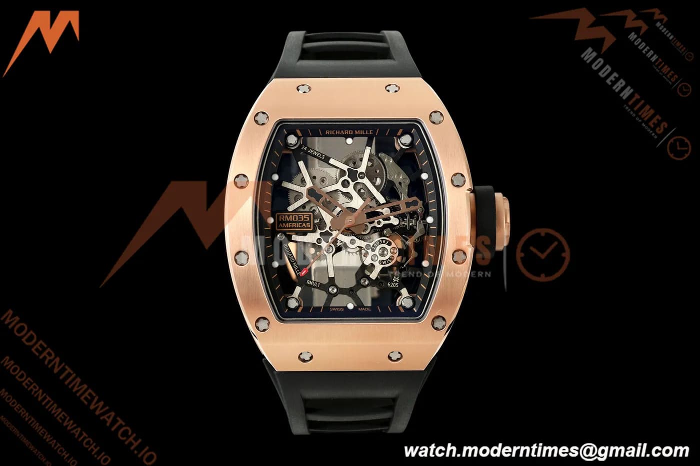Richard Mille - RM035 Americas "Gold Toro" RG/RU RG/Blk Skeleton Dial MILLEF RMUL1