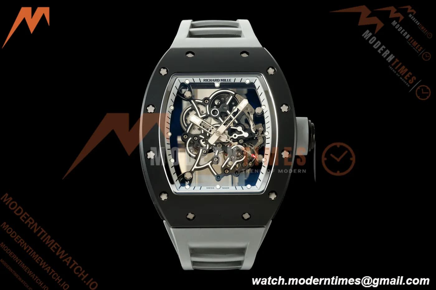 Richard Mille - RM055 Bubba Watson Blk CER/Gry RU Skeleton Dial A9F RMUL2 Free Sprung