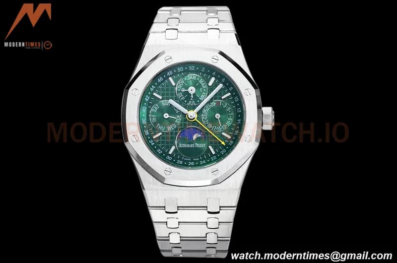Audemars Piguet - Royal Oak Perpetual Calendar 26606ST SS/SS Green BBRF A5134
