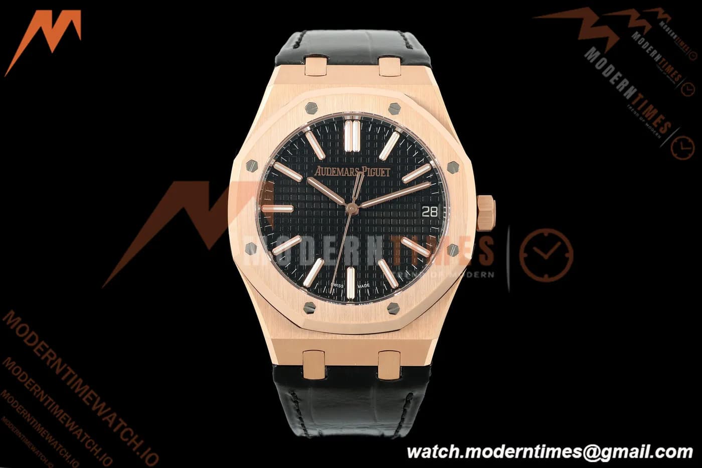 Audemars Piguet - Royal Oak 41mm 15510OR Gain Weight RG/LE Black Dial DDF DD4302 Mod