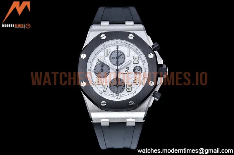 Audemars Piguet - AP ROO Chronograph CER SS/RU Wht/Num APF 7750 Mod