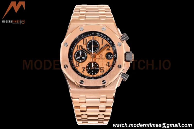 Audemars Piguet - AP ROO Chronograph RG/RG Gold/Num JF A3126 Mod