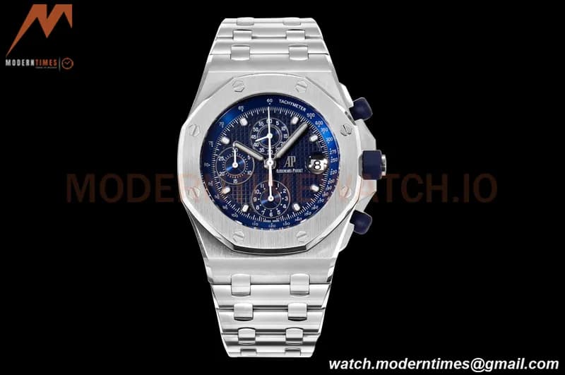 Audemars Piguet - AP ROO Chronograph SS/SS Blue/Stk JF A3126 Mod