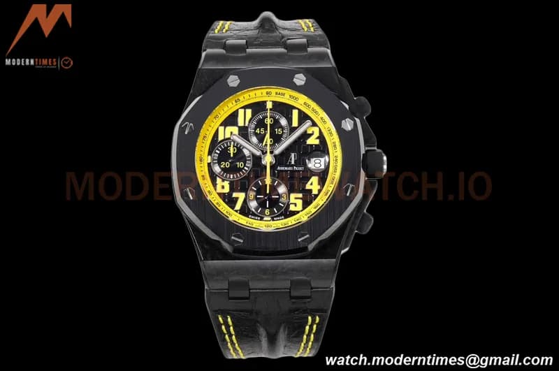 Audemars Piguet - AP ROO Chronograph SS/LE Black/Num JF A3126 Mod