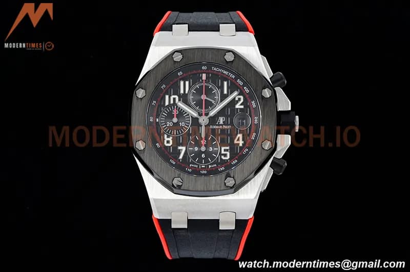 Audemars Piguet - AP ROO Chronograph SS/RU Cer/Black/Num SF A3126 Mod
