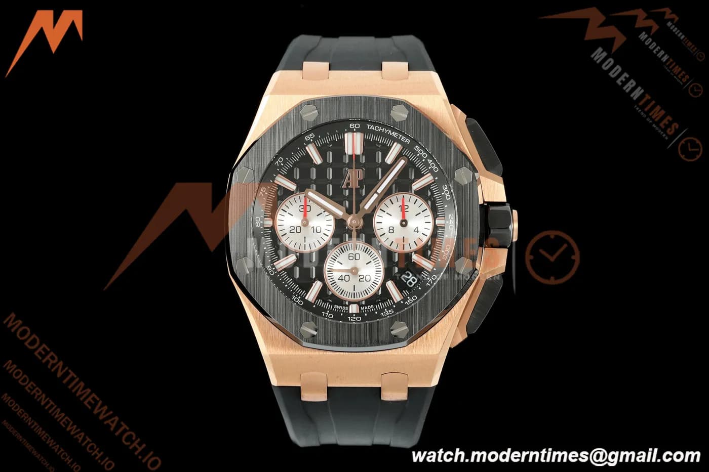 Audemars Piguet - Royal Oak Offshore Chronograph 43mm 26420RO RG/CER/RU Blk/Silv APPF Cal. 4401 Mod