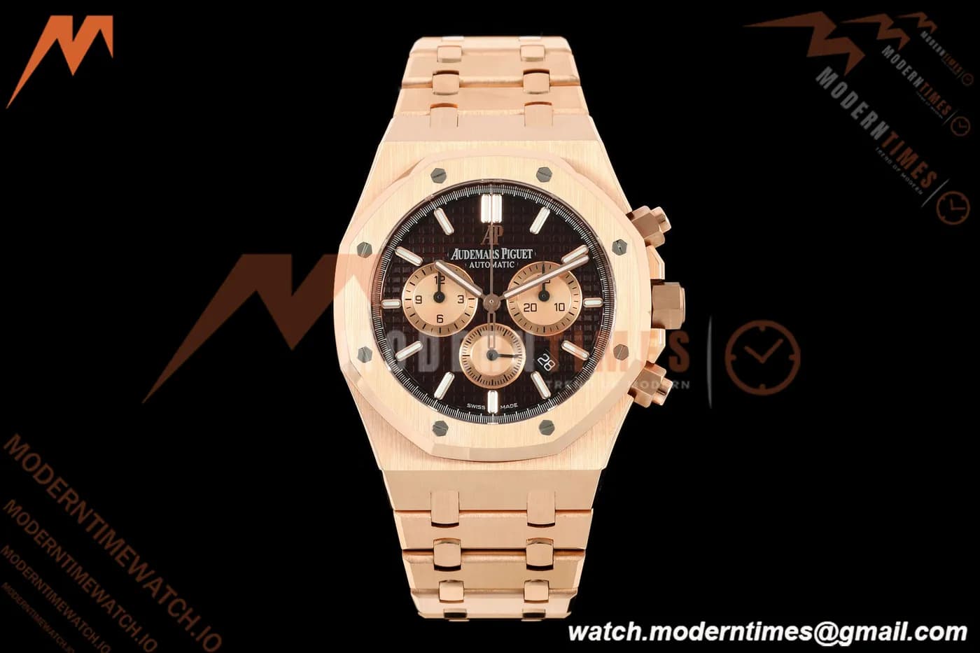 Audemars Piguet - Royal Oak Chronograph 26331OR RG/RG Brn/Stk APWF A2385