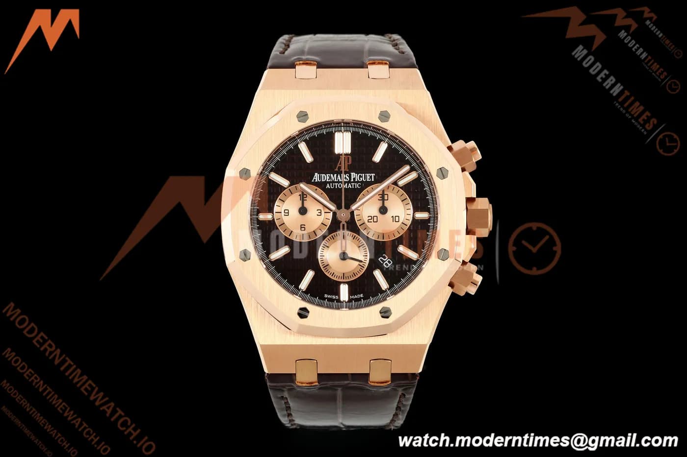 Audemars Piguet - Royal Oak Chronograph 26331OR RG/LE Brn/Stk APWF A2385