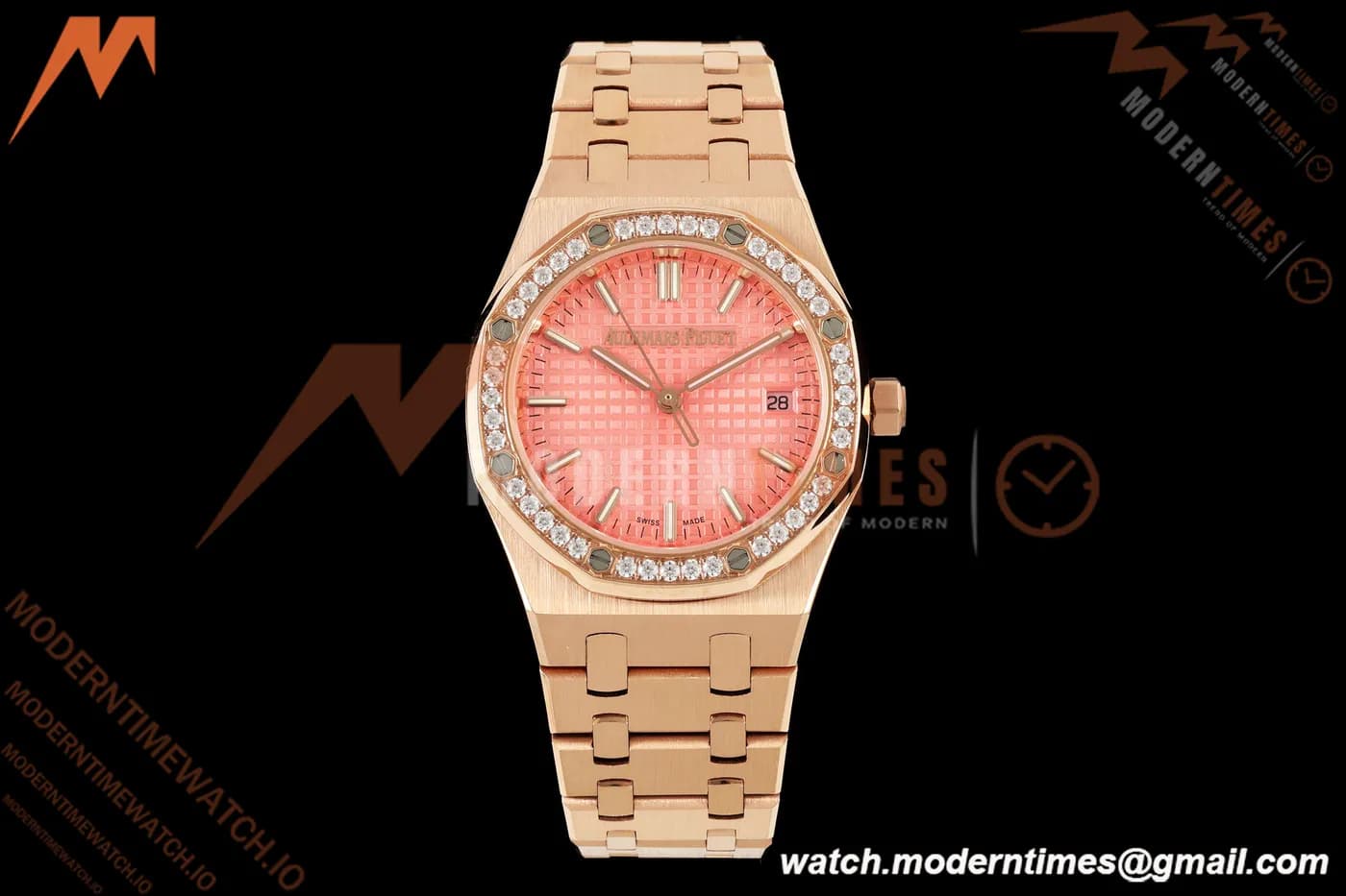 Audemars Piguet - Royal Oak Ladies 77450OR 34mm RG/RG Pink Dial 8F A5800