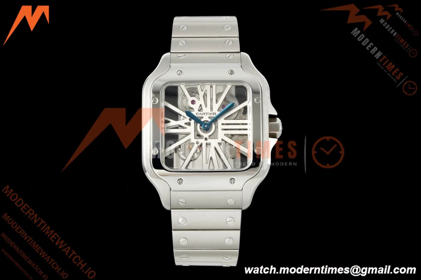 Cartier - Santos De Cartier Skeleton WHSA0015 SS/SS Skeleton Dial RF 9611MC