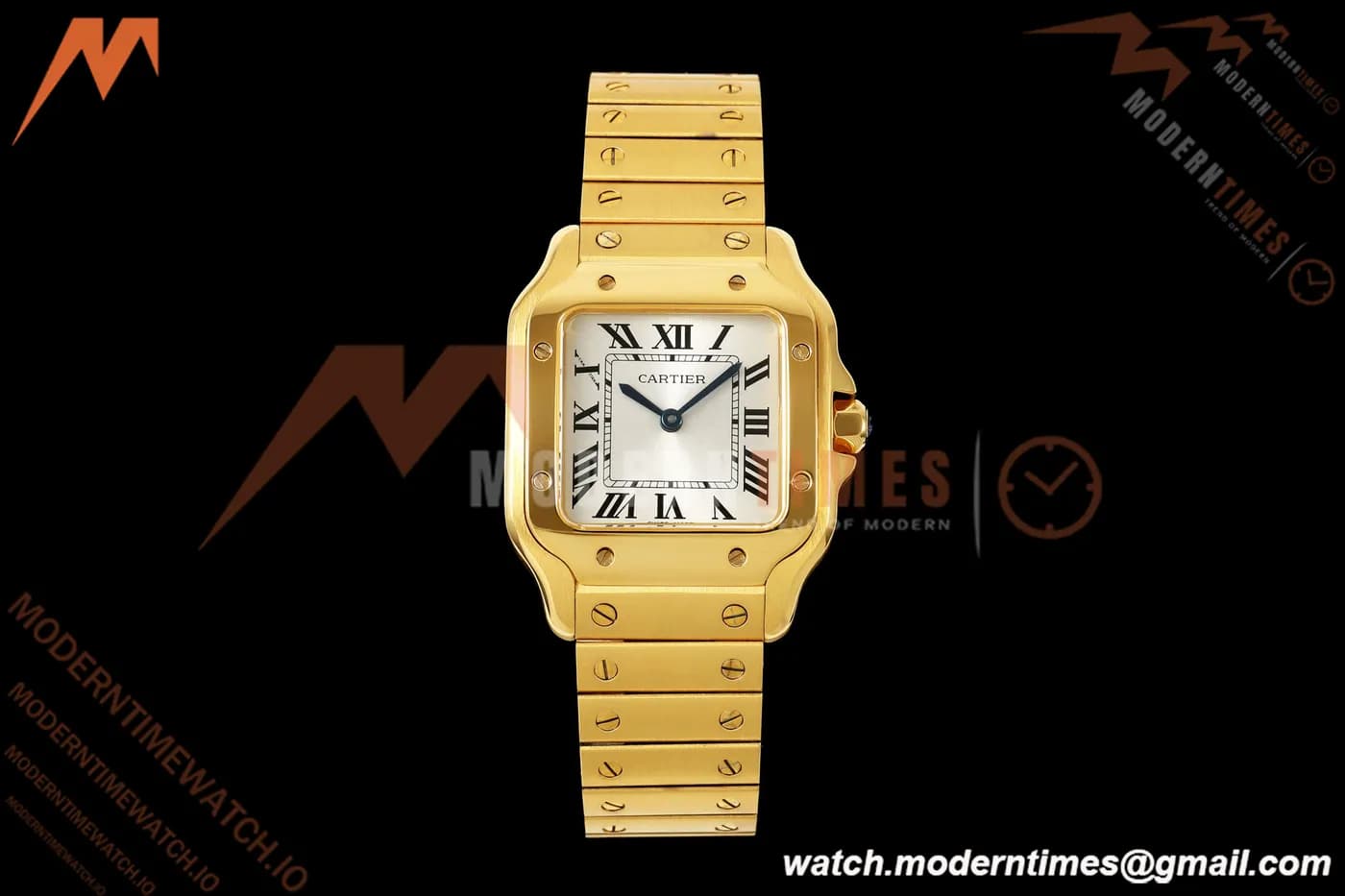 Cartier - Santos De Cartier 27mm YG/YG Silver Dial 8848F Quartz