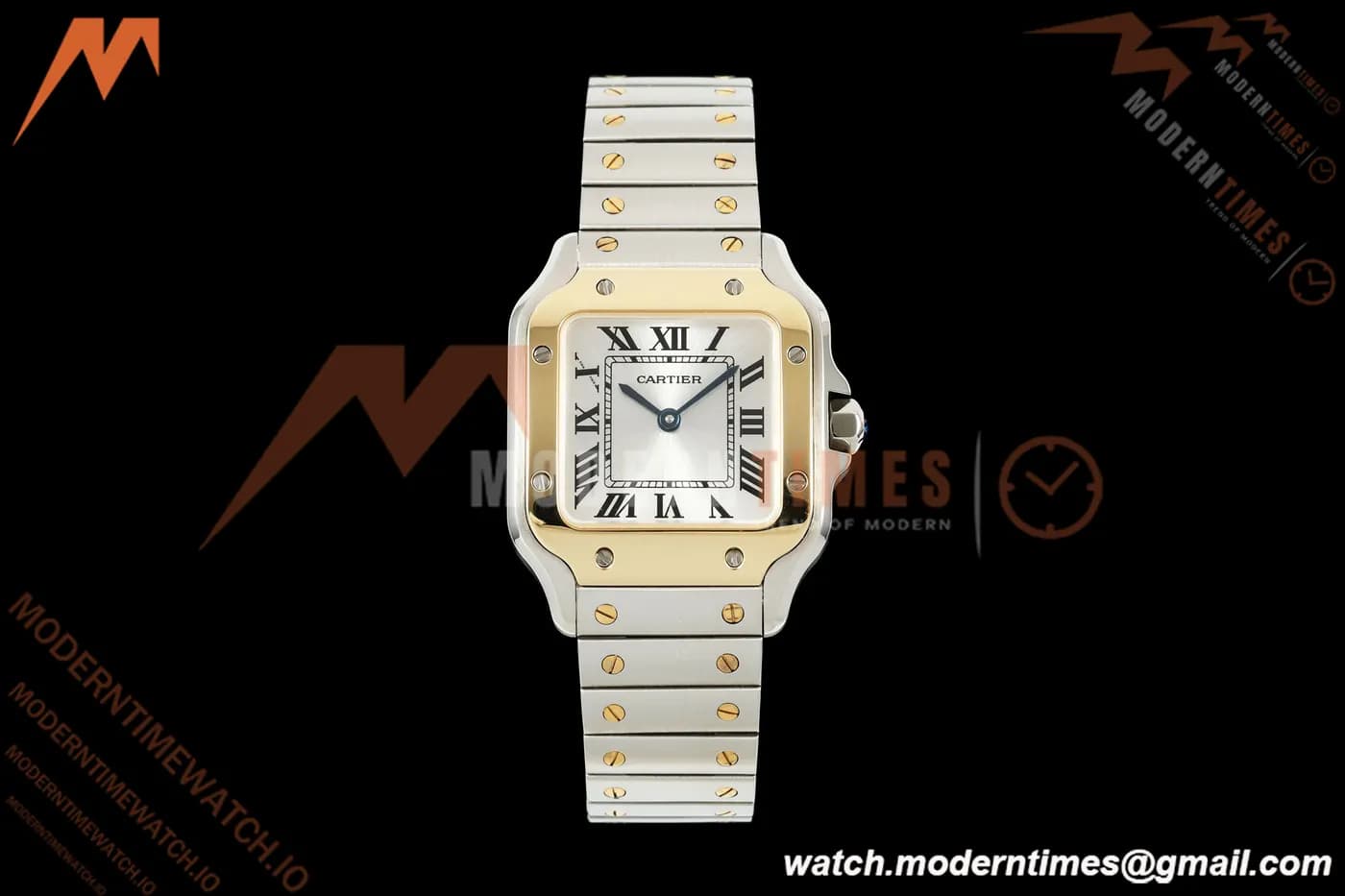 Cartier - Santos De Cartier 27mm SS/YG Silver Dial DRF Quartz