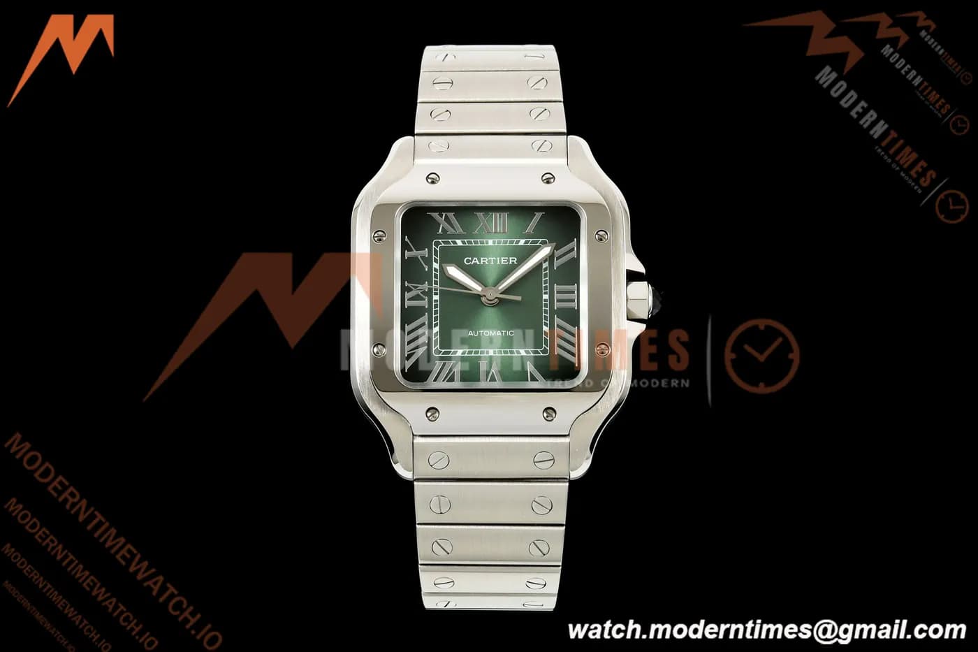 Cartier - Santos De Cartier 35mm Automatic SS/SS Green Dial AF MY9015