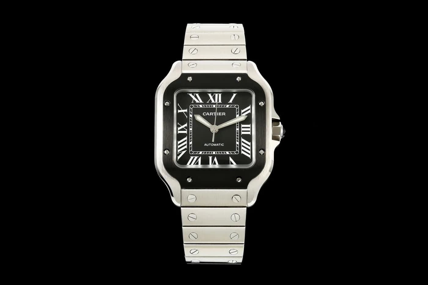 Cartier - Santos De Cartier 35mm Automatic SS/SS Black Dial AF MY9015