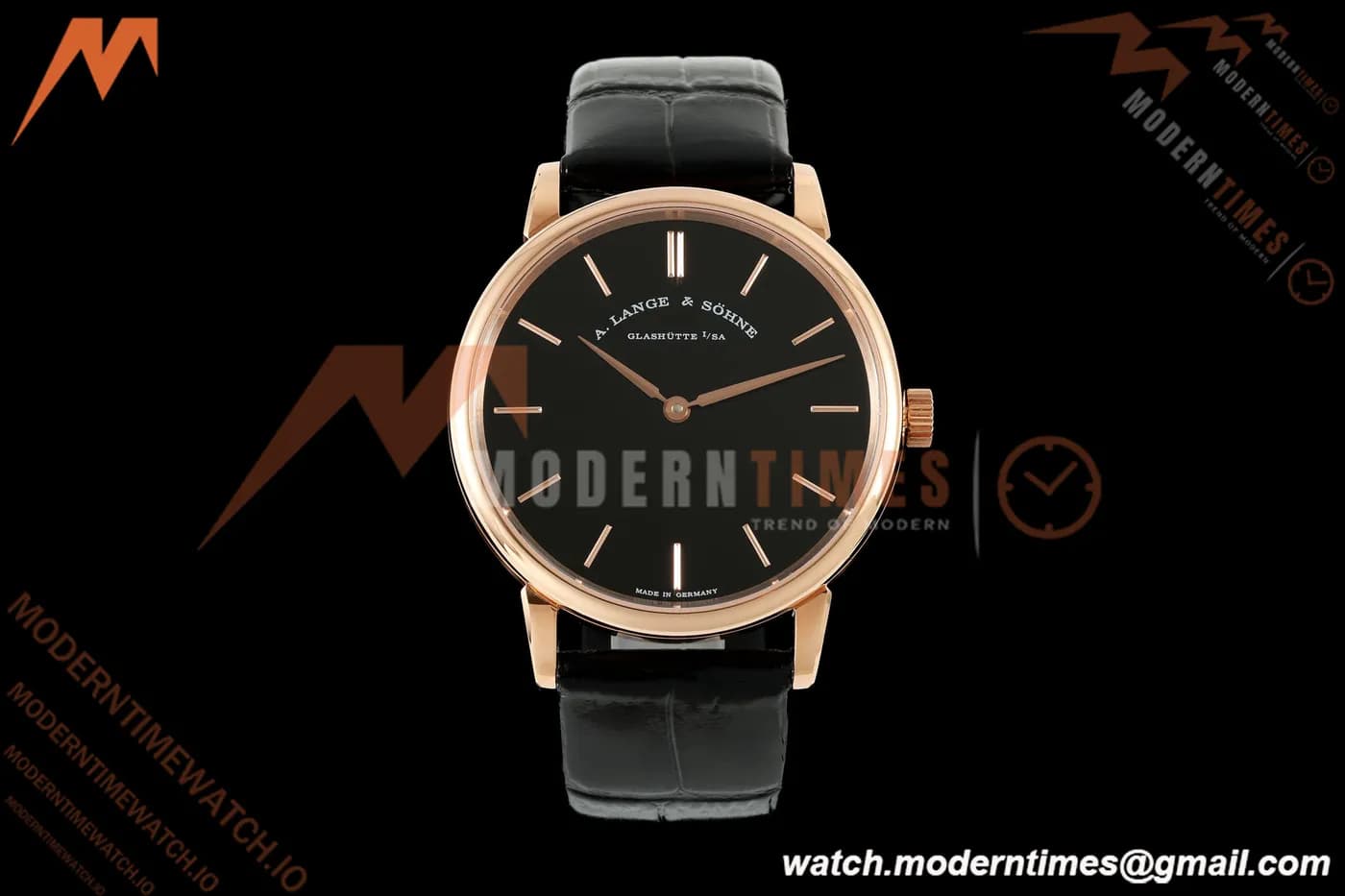 A. Lange & Söhne - Saxonia Thin Automatic 39mm RG/LE Black F8F V3 A2892