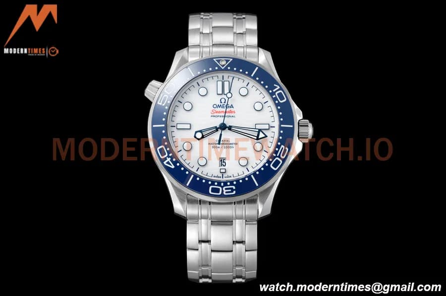 Omega - Seamaster Diver 300m 42mm Blue SS/SS White Dial VSF A8800