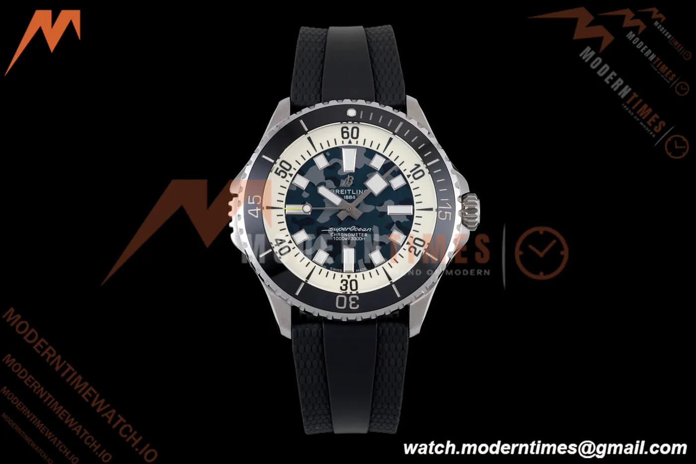 Breitling - Superocean Automatic 46mm SS/RU Blue Camou Dial BLF A2824