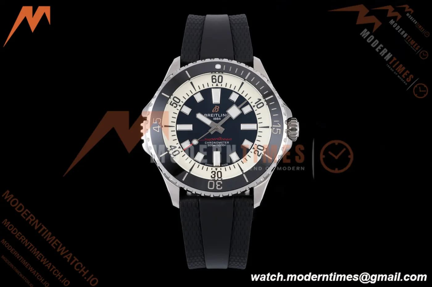 Breitling - Superocean Automatic 46mm SS/RU Black Dial BLF A2824