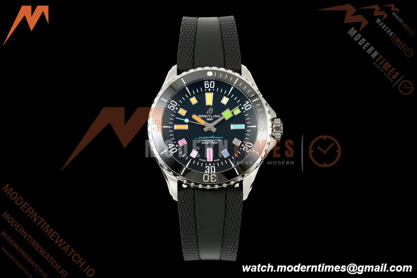 Breitling - Superocean Automatic A17375 42mm SS/Blk RU Black BLSF A2836