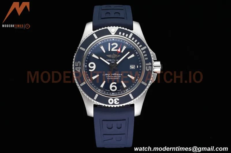Breitling - Superocean 44mm Automatic SS/RU Blu/Stk/Num TF Asia 2824
