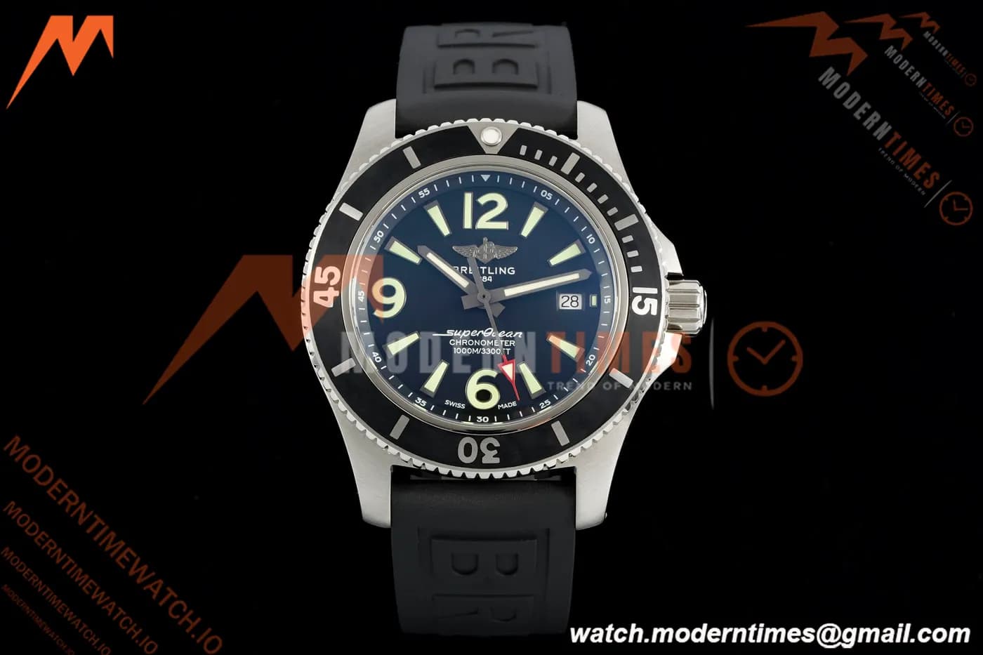 Breitling - Superocean Special 44mm Ceramic SS/RU Blk/Stk/Num TF V2 A2824
