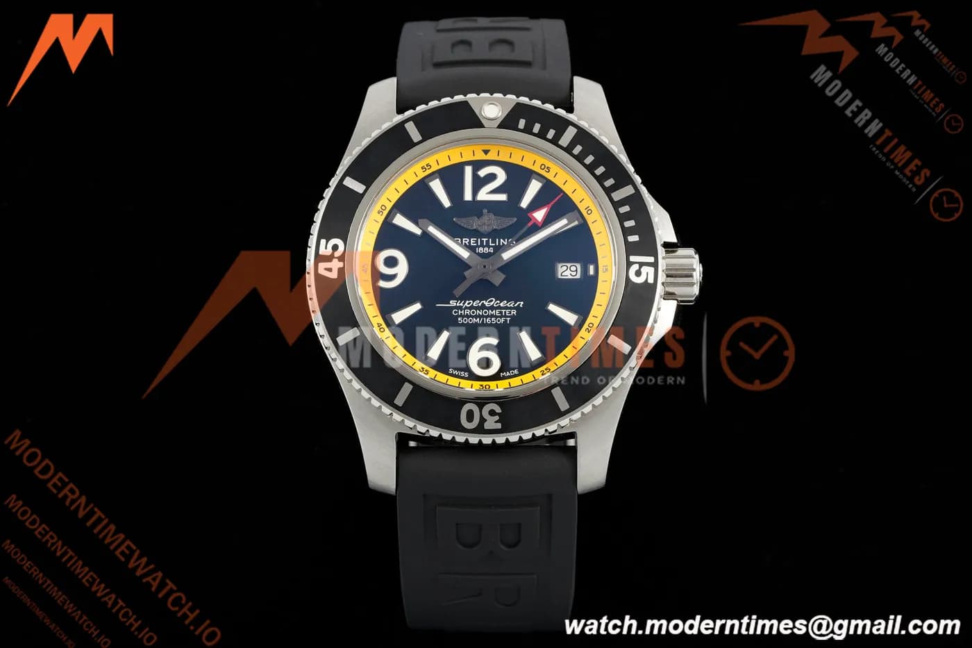 Breitling - Superocean Special 44mm Ceramic SS/RU Yelw/Stk/Num Black TF V2 A2824