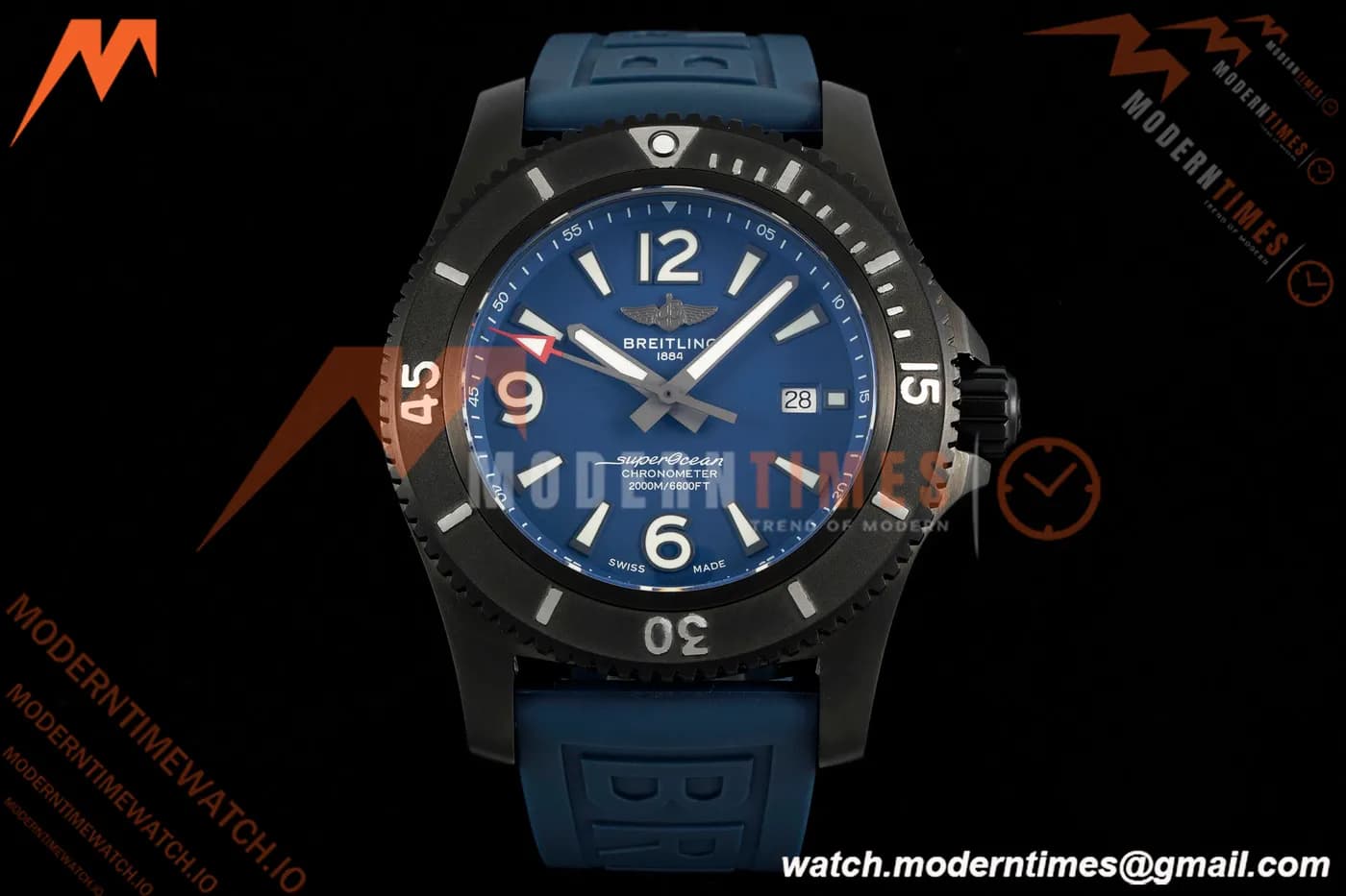Breitling - Superocean Special 46mm Ceramic DLC/RU Blue/Stk/Num TF V2 A2824