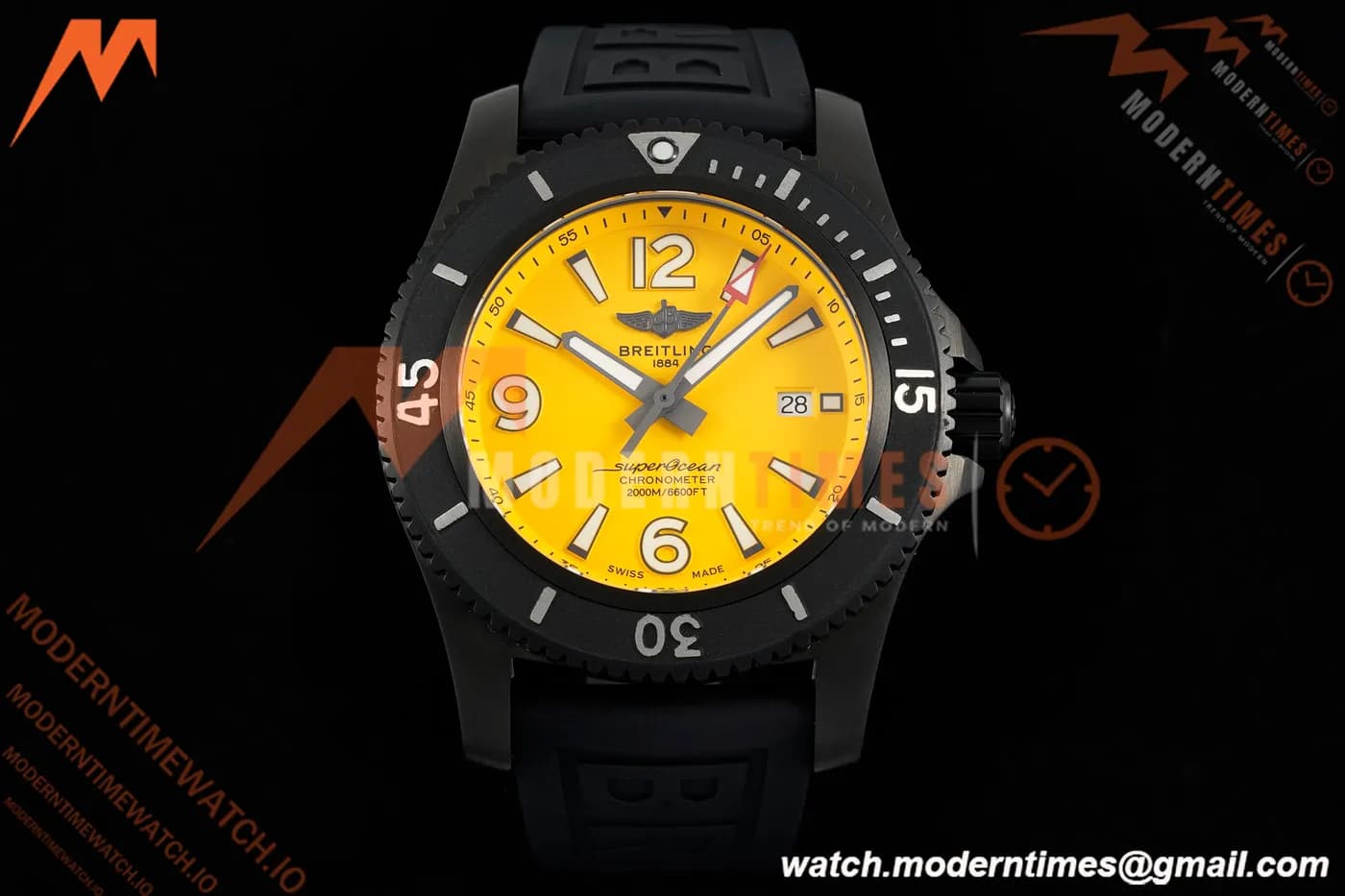 Breitling - Superocean Special 46mm Ceramic DLC/RU Yelw/Stk/Num TF V2 A2824