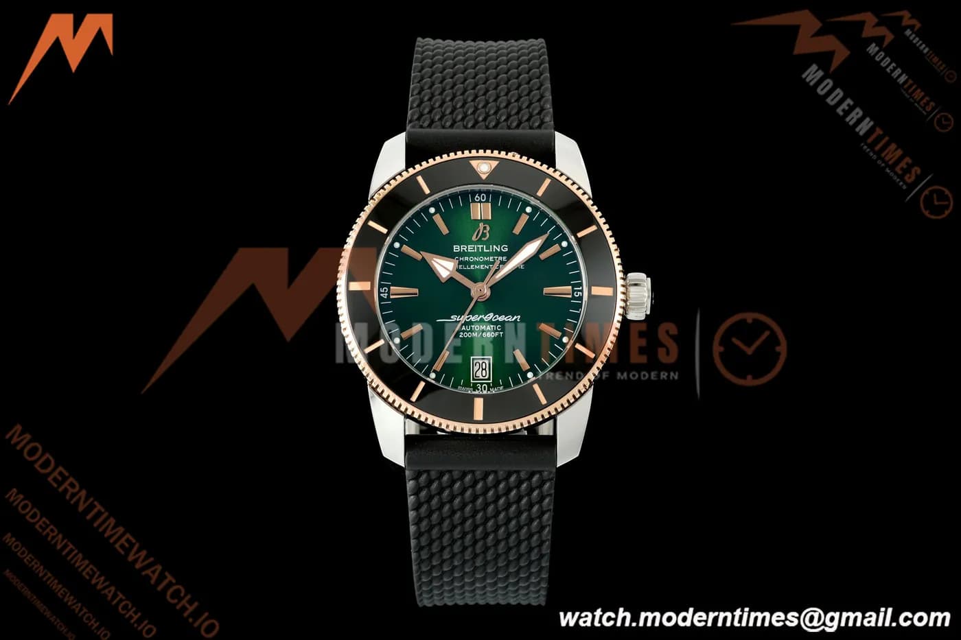 Breitling - Superocean Heritage B20 Automatic 42mm SS/RG/RU Green BLF A2824