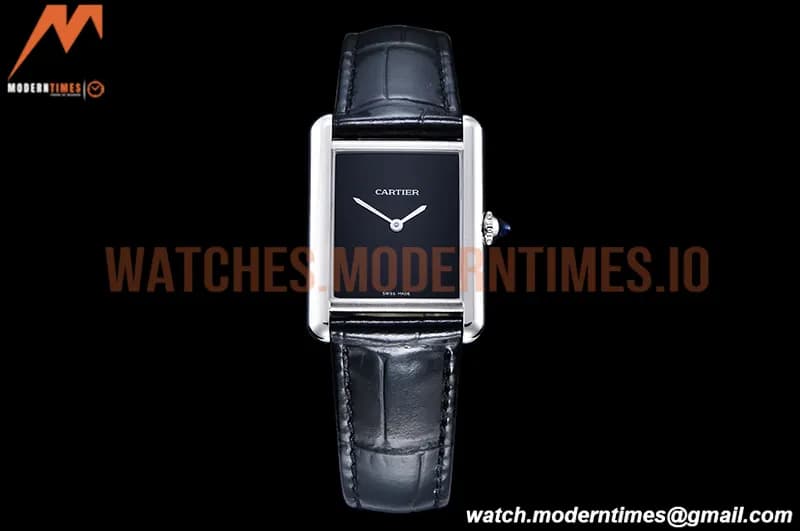 Cartier - Cartier Tank Must SS/LE Black Swiss Qtz DRF