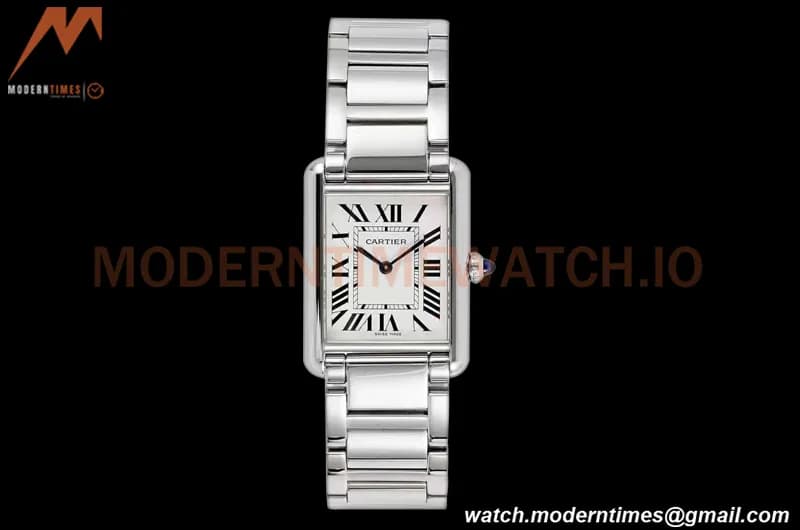 Cartier - Tank Must De Cartier 316F SS/SS White AF Swiss Quartz