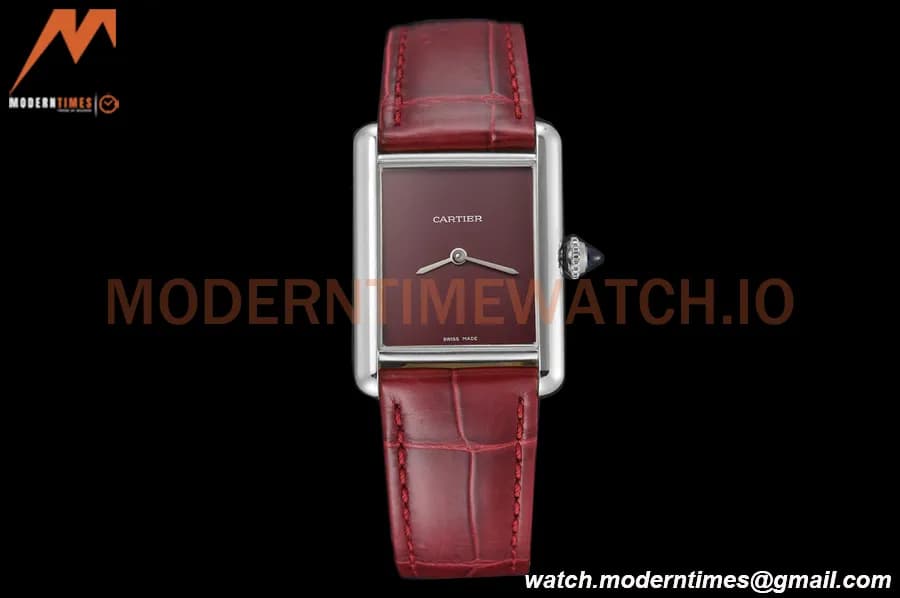 Cartier - Tank Must De Cartier Medium SS/LE Red DRF Swiss Qtz