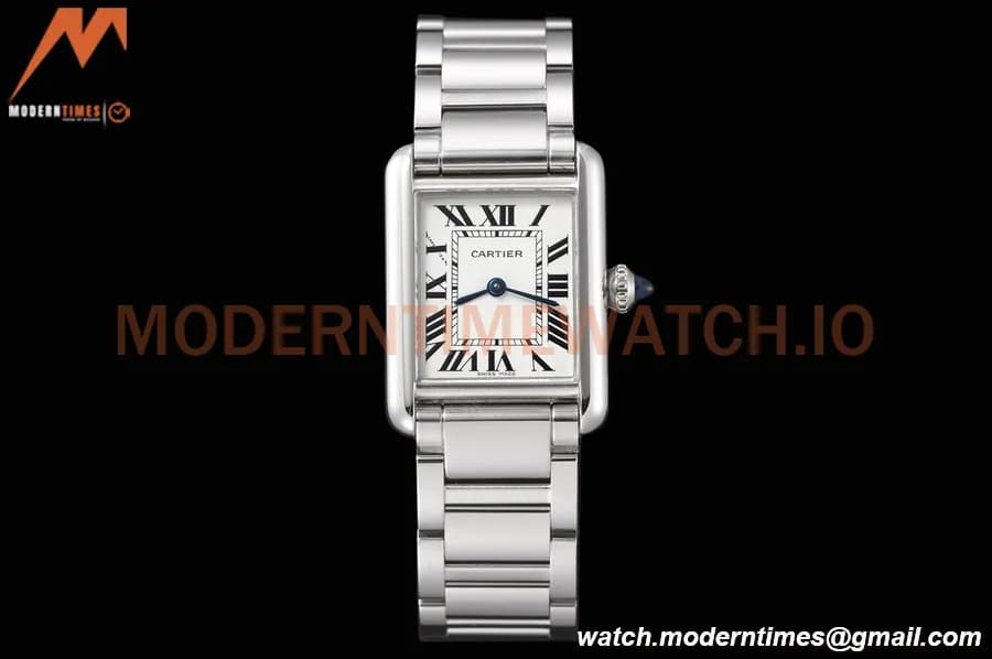 Cartier - Tank Must De Cartier 22mm SS/SS White AF Swiss Quartz