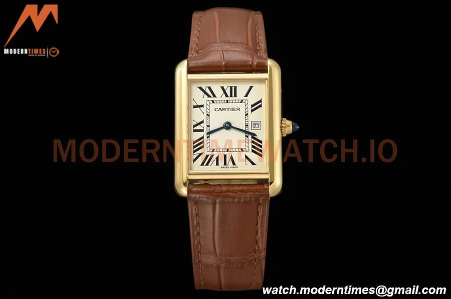 Cartier - Tank Louis Large 25.5mm YG/LE Silver AF Swiss Qtz