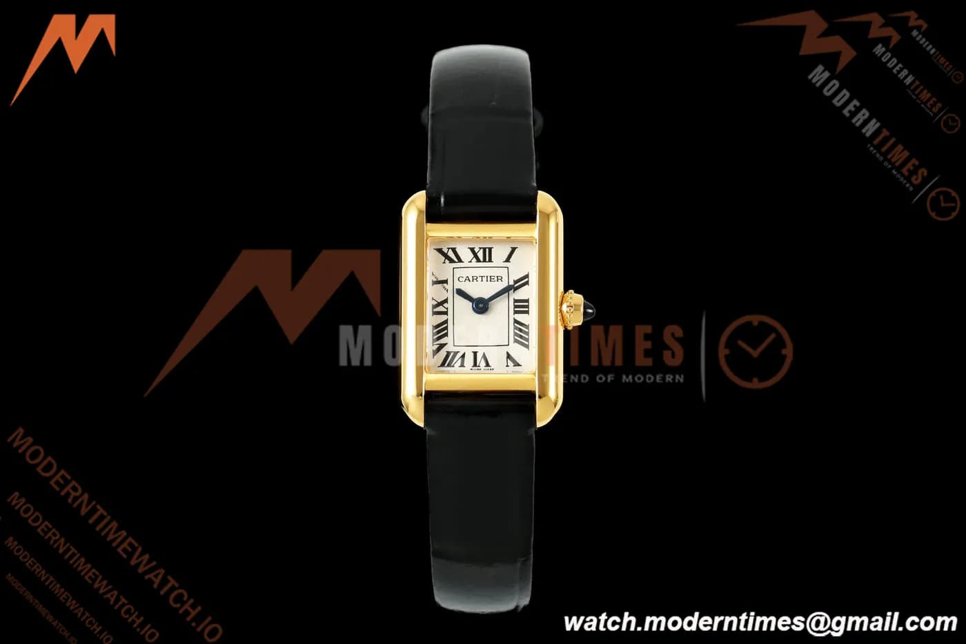Cartier - Tank Louis 16mm Mini Model YG/Blk LE White Dial K11F Quartz