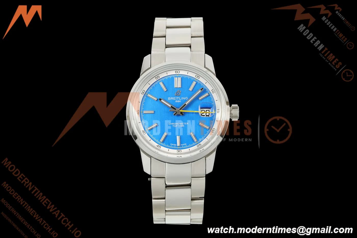Breitling - Top Time B31 38mm SS/SS Blue Dial Yellow Hand BLF AB31