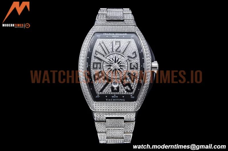 Franck Muller - Vanguard Mens Blk CG Diam Dia/Dia Dia/Num ABF A2824