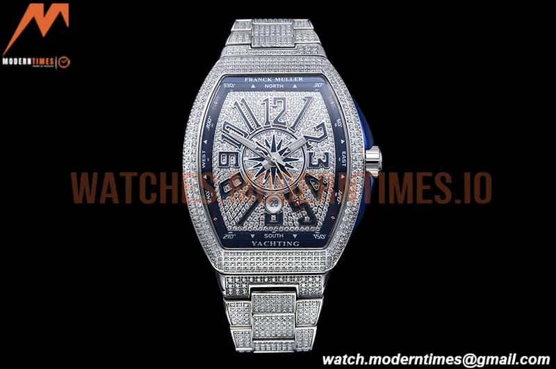 Franck Muller - Vanguard Mens Blue CG Diam Dia/Dia Dia/Num ABF A2824