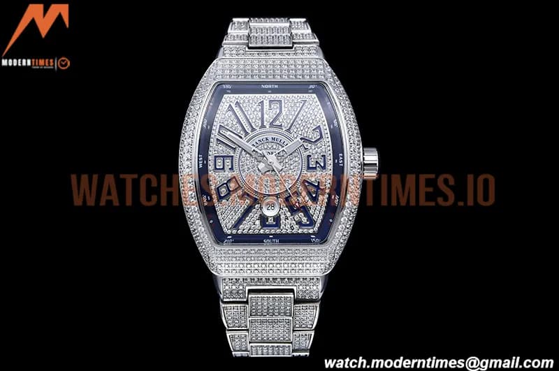 Franck Muller - Vanguard Mens Blue Diam Dia/Dia Dia/Num ABF A2824