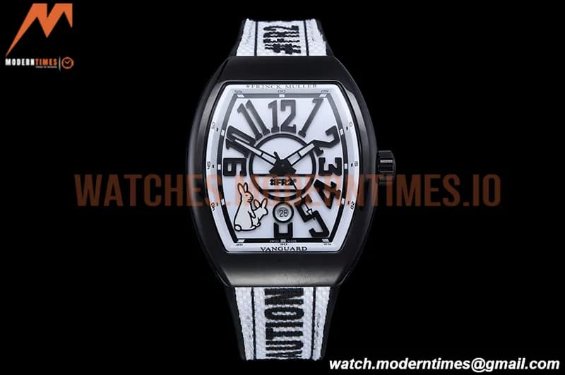 Franck Muller - Vanguard Mens FR2 PVD/RU Wht/Num ABF A2824
