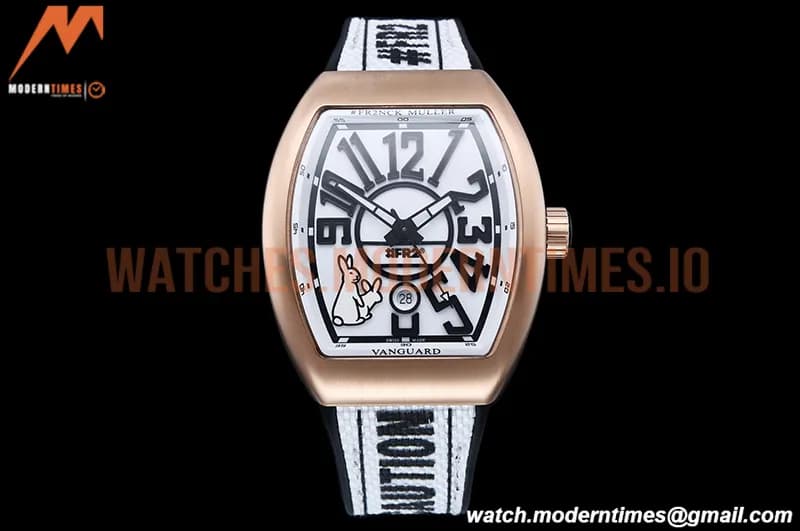 Franck Muller - Vanguard Mens FR2 RG/RU Wht/Num ABF A2824