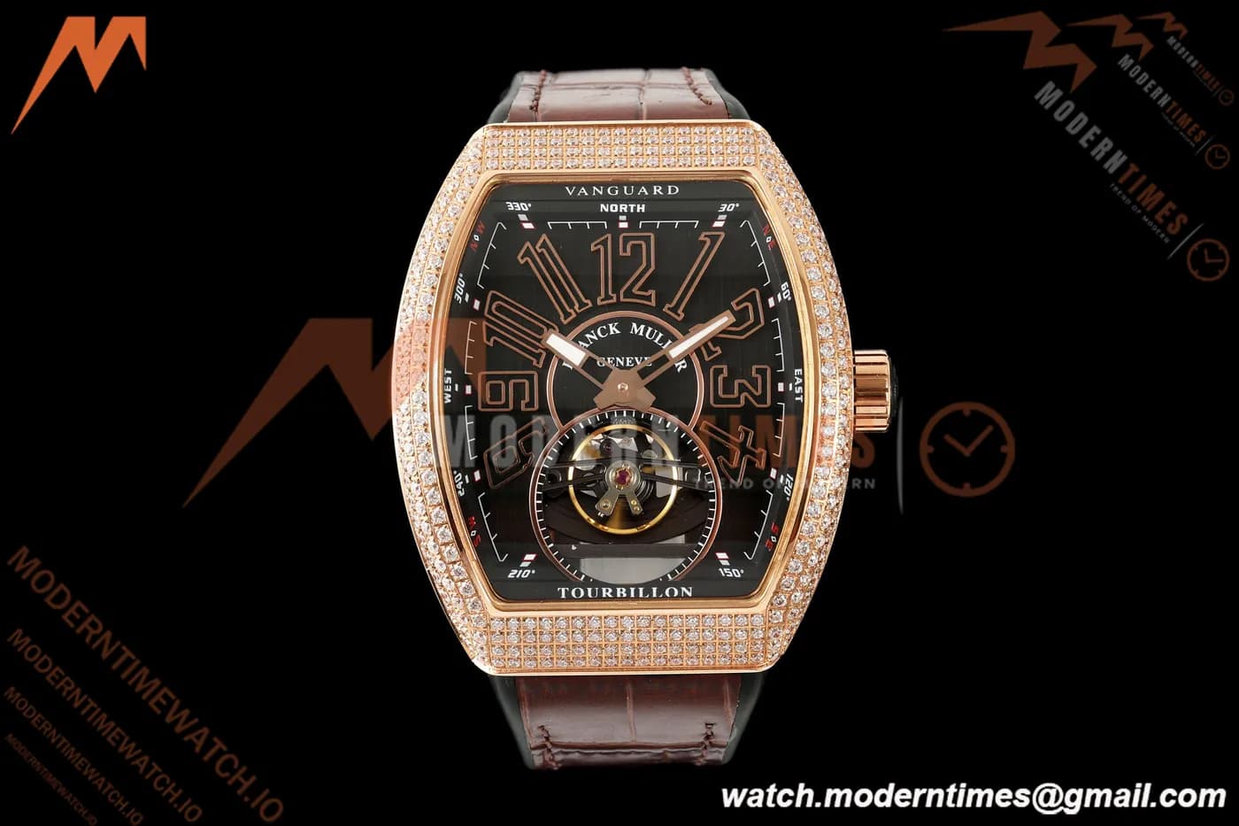 Franck Muller - Vanguard Men's Collection V45 Dia RG/Brn LE Black Dial ABF A23J
