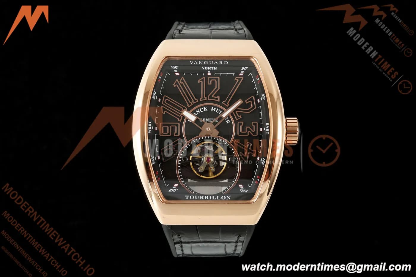 Franck Muller - Vanguard Men's Collection V45 RG/Blk LE Black Dial ABF A23J